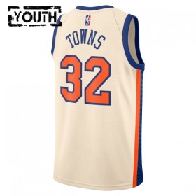 Maillot Enfant New York Knicks Karl Anthony Towns 2025-26 Nike City Edition Blanc Swingman